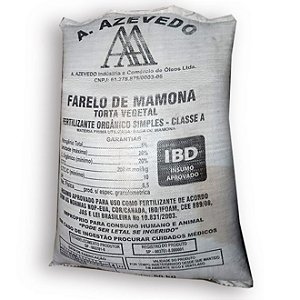 Farelo de Mamona Torta Vegetal Fertilizante Orgânico Simples  50Kg