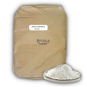 ARGILA BRANCA Embalagem: 25 Kg