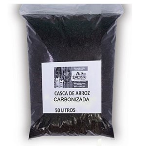 casca de arroz carbonizada  50 L