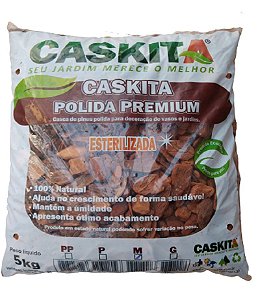 Casca de Pinus Polida Média 5Kg Esterilizada para jardim