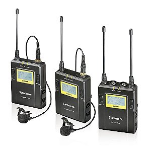 Sistema sem fio profissisional UHF para camera com dois transmissores -  Saramonic - A Sua Loja de Microfones, Equipamentos de Audio
