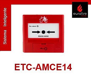 Acionador Manual Endereçável  Rearmável Inteligente, com CE - Eurofire Tecnologia