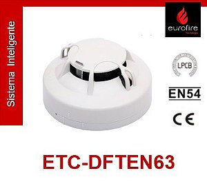 Detector Óptico /Térmico Endereçável Inteligente, com LPCB, CE, EN54 - Eurofire Tecnologia