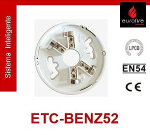 Base de Detector Endereçável Inteligente, com LPCB, CE, EN54 - Eurofire Tecnologia