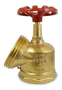 Válvula Globo 2.1/2 X45º Predial Sistema Hidrante Pn10 Latão