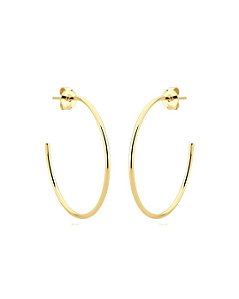 Brinco Argola Tarracha 3,2cm - Banho de Ouro 18k