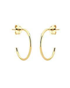 Brinco Argola Tarracha 2cm - Banho de Ouro 18k