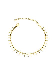 Pulseira Detalhes 19cm + 6cm extensor - Banho de Ouro 18k