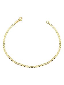 Pulseira Elo Piastrine 19cm - Banho de Ouro 18k