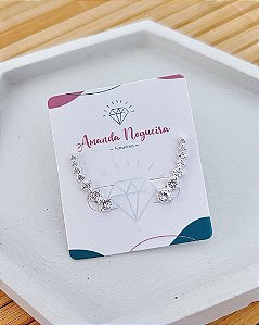 Brinco Ear Cuff 7 Zircônias - Prata 925