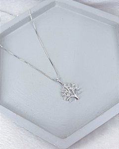 Colar Árvore da Vida Cravejado 1,4cm - Prata 925