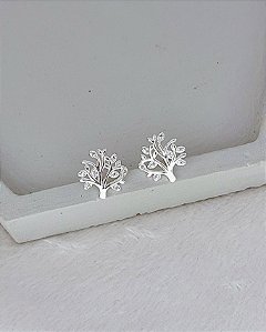 Brinco Árvore da Vida Cravejado 1,1cm - Prata 925