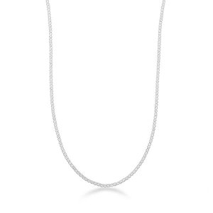 Colar Riviera Cristal 1,5mm 38cm + 5cm de extensor - Prata 925