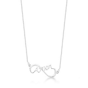 Colar Amor Infinito 45cm - Prata 925