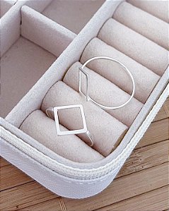 Anel Losango Fino Vazado - Prata 925