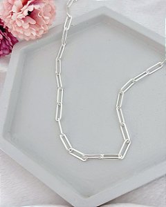 Colar Elo Longo Cartier 45cm - Prata 925