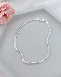 Pulseira Lacraia 2mm 18,5cm - Prata 925