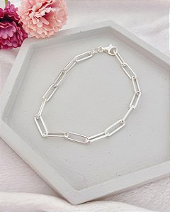 Pulseira Elo Cartier Longo 18cm - Prata 925