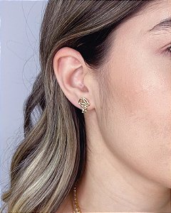 Brinco Menino Vazado 1,3cm - Banho de Ouro 18k