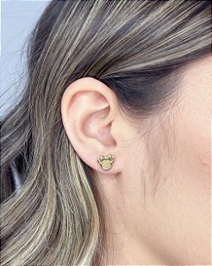 Brinco Personagem c/ Laço 1cm - Banho de Ouro 18k