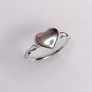 Anel Coração c/ Infinito - Prata 925