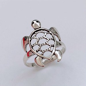 Anel Tartaruga Marinha Vazada - Prata 925