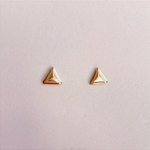 Brinco Mini Triangulo 0,4cm - Banho de Ouro 18k