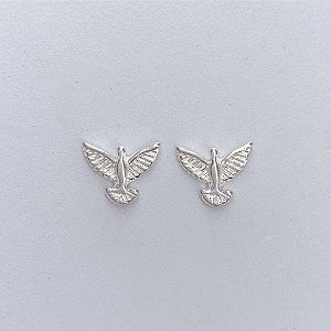 Brinco Espirito Santo Simples 1cm x 0,9cm - Prata 925