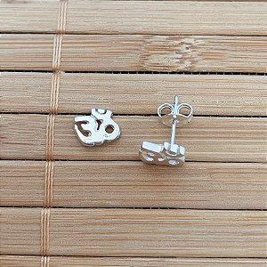 Brinco Simbolo Ioga 0,8cm - Prata 925