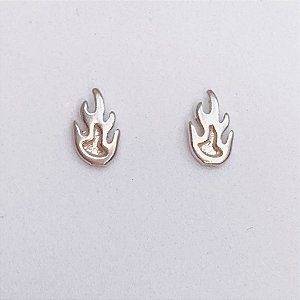 Brinco Chama 0,8cm - Prata 925