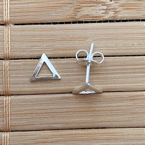 Brinco Triangulo Vazado 0,7cm - Prata 925