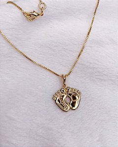 Colar Baby Pezinho 45cm - Banho de Ouro 18k