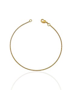 Pulseira Rabo de Rato 19cm - Banho de Ouro 18k