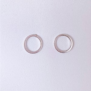Brinco Circulo Vazado Fino - Prata 925