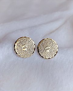 Brinco Pai Nosso 1,3cm - Banho de Ouro 18k