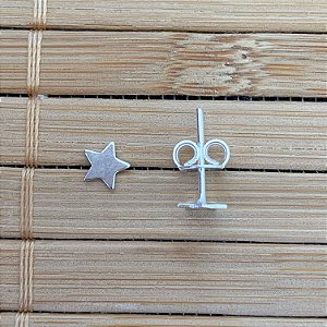 Brinco Mini Estrela 0,5cm - Prata 925