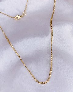 Colar Grumet 45cm x 2mm - Banho de Ouro 18k