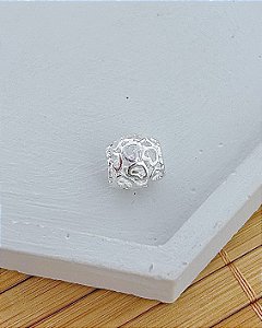 Berloque Corações Vazados Separador - Prata 925