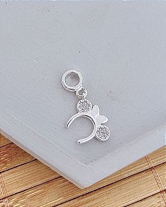 Berloque Tiara Minnie Cravejada - Prata 925