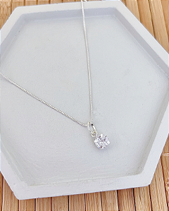 Colar de Prata Ponto de Luz 8mm Veneziana 45cm - Prata 925