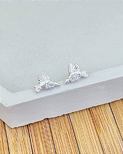 Brinco Beija-Flor 1cm - Prata 925