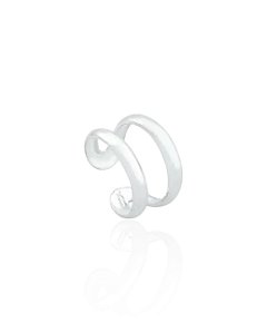 Piercing Fake Liso 2 Linhas 8mm - Prata 925