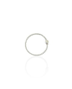 Piercing Argola Torcido com Bolinha 1cm UNIDADE - Prata 925