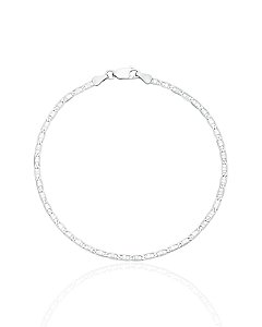 Tornozeleira Piastrine 3mm 25cm - Prata 925
