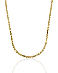 Colar Ckocker Cordão Baiano 35cm - Banho de Ouro 18k