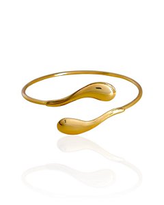 Bracelete Orgânico Regulável - Banho de ouro 18k