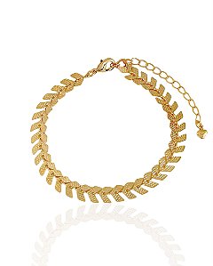 Pulseira Escamas 16cm - Banho de ouro 18k