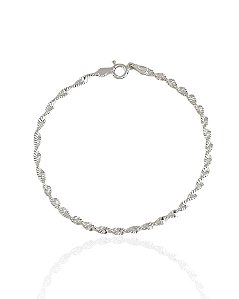 Pulseira Laminada Torcida 3mm - Prata 925