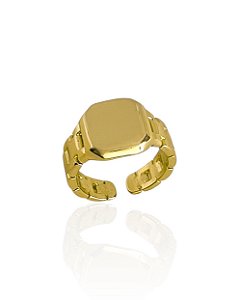 Anel Regulável Dedinho Relógio - Banho de Ouro 18k