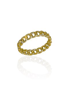 Anel Elos Grumet Vazados - Banho de Ouro 18k